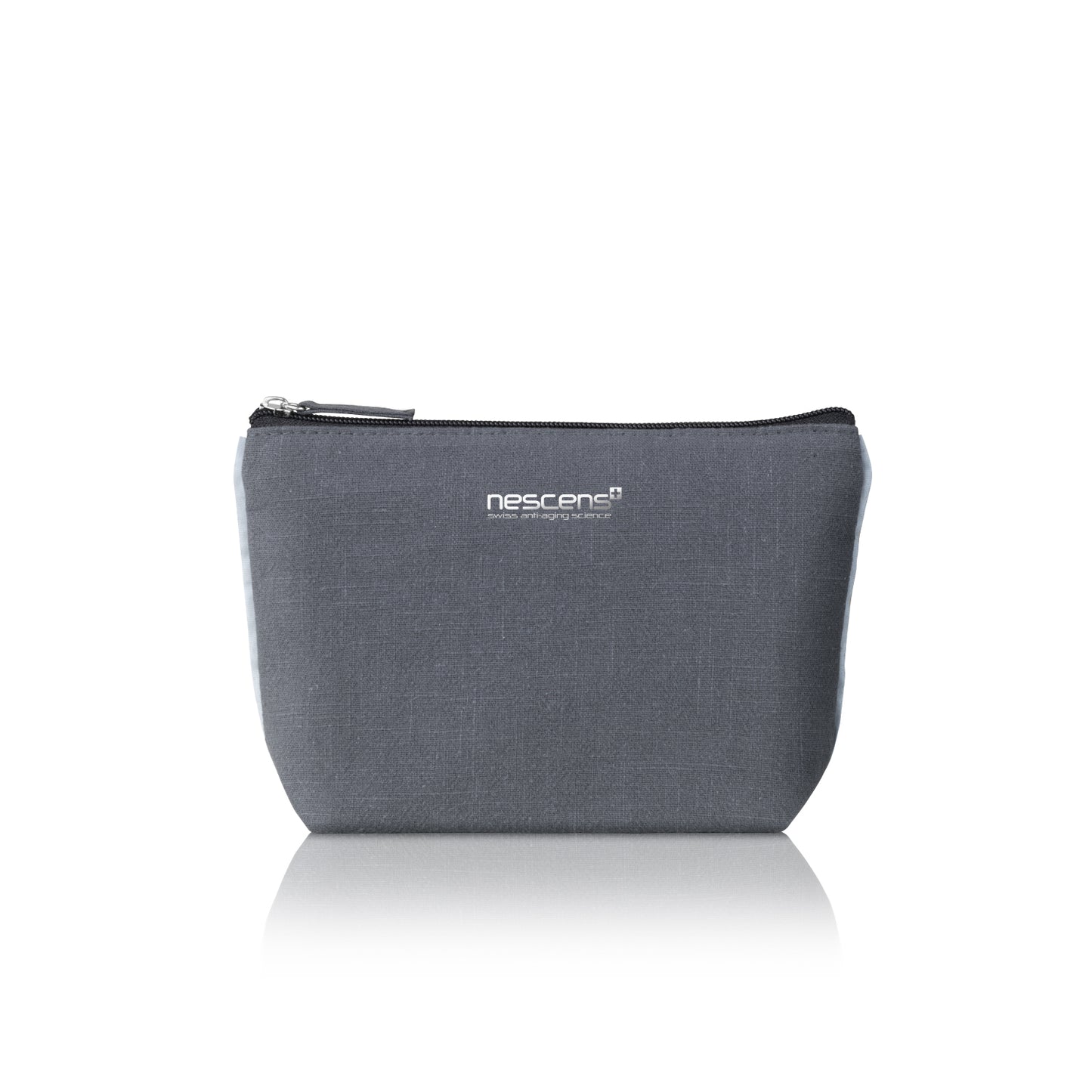 Trousse en ramie grise